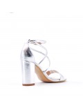 Faux leather heeled sandal