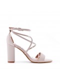 Faux leather heeled sandal