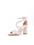 Faux leather heeled sandal