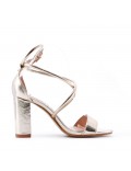 Faux leather heeled sandal