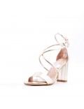 Faux leather heeled sandal