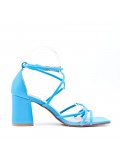 Faux leather heeled sandal