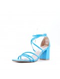 Faux leather heeled sandal