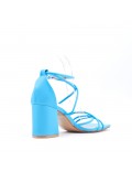 Faux leather heeled sandal