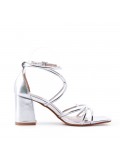 Faux leather heeled sandal