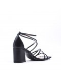 Faux leather heeled sandal