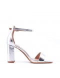 Faux leather heeled sandal