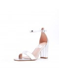 Faux leather heeled sandal