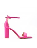 Faux leather heeled sandal