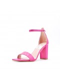 Faux leather heeled sandal