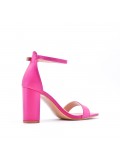 Faux leather heeled sandal