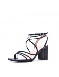 Faux leather heeled sandal