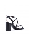 Faux leather heeled sandal