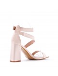 Faux leather heeled sandal