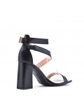 Faux leather heeled sandal