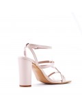 Faux leather heeled sandal