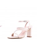 Faux leather heeled sandal