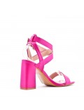 Faux leather heeled sandal