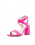 Faux leather heeled sandal