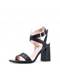 Faux leather heeled sandal