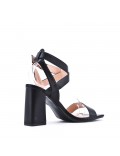 Faux leather heeled sandal