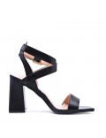 Faux leather heeled sandal