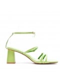 Faux leather heeled sandal