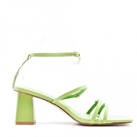 Faux leather heeled sandal