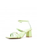 Faux leather heeled sandal