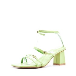 Faux leather heeled sandal