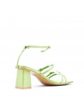 Faux leather heeled sandal