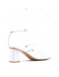 Faux leather heeled sandal