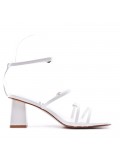 Faux leather heeled sandal