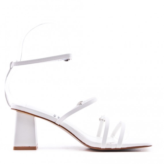 Faux leather heeled sandal