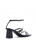 Faux leather heeled sandal