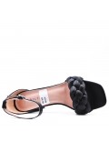 Faux leather heeled sandal