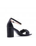 Faux leather heeled sandal