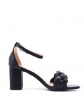 Faux leather heeled sandal