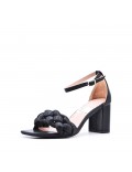 Faux leather heeled sandal