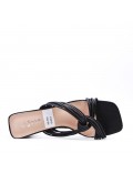 Faux leather heeled sandal