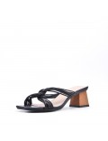 Faux leather heeled sandal