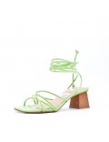 Faux leather heeled sandal