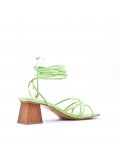 Faux leather heeled sandal