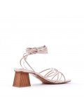 Faux leather heeled sandal