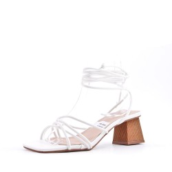 Faux leather heeled sandal