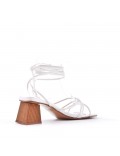 Faux leather heeled sandal