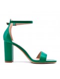 Faux leather heeled sandal