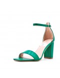 Faux leather heeled sandal