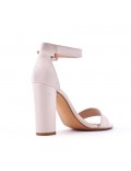 Faux leather heeled sandal