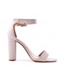 Faux leather heeled sandal